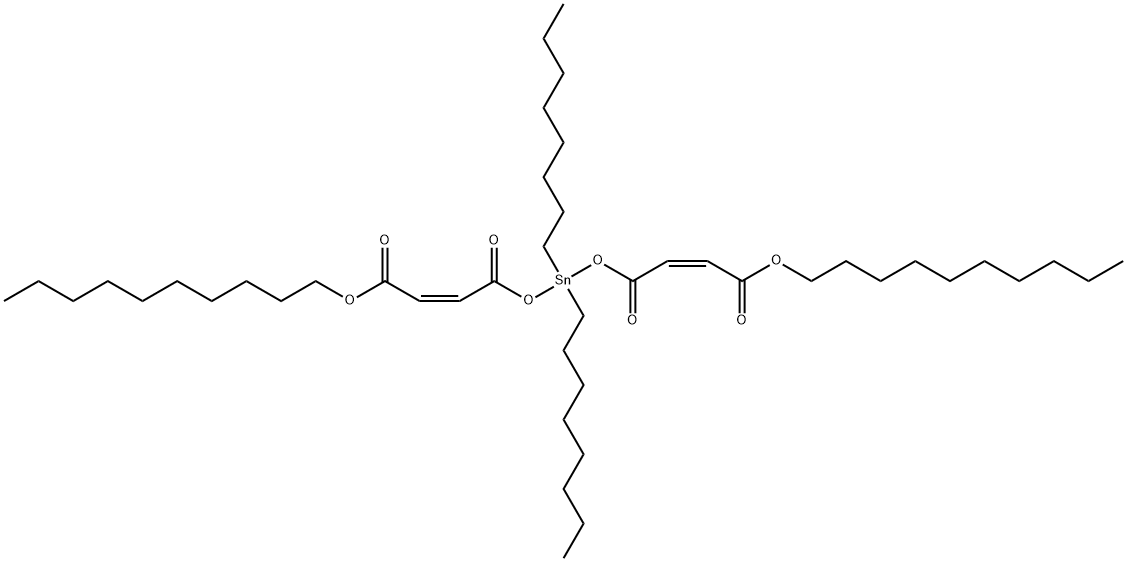 decyl (Z,Z)-6,6-dioctyl-4,8,11-trioxo-5,7,12-trioxa-6-stannadocosa-2,9-dienoate 结构式