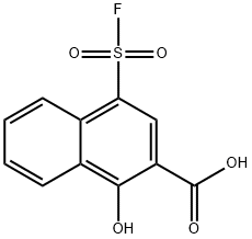 4-氟磺酰-1-羟基-2-萘甲酸 结构式