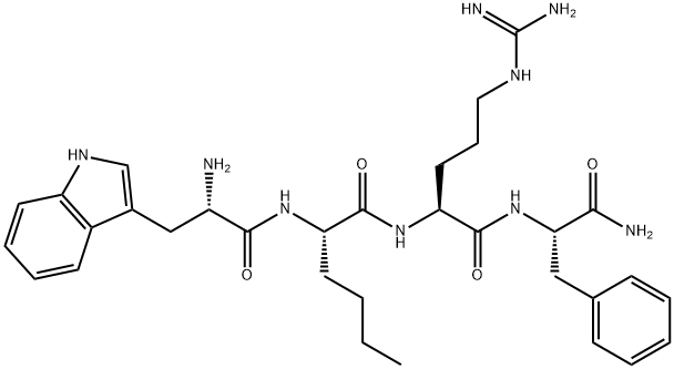 TRP-NLE-ARG-PHE-NH2: W-NLE-RF-NH2 结构式