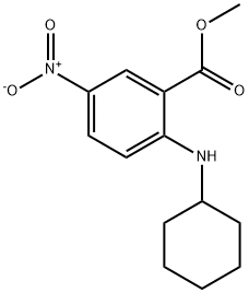 Methyl 2-(cyclohexylamino)-5-nitrobenzoate 结构式