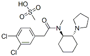 2-(3,4-二氯苯基)-N-甲基-N-[反式-2-(1-吡咯烷基)环己基]乙酰胺甲磺酸盐 结构式