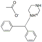 1-benzhydrylpiperazinium acetate 结构式