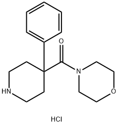 4-(4-phenylpiperidin-4-ylcarbonyl)morpholine hydrochloride 结构式