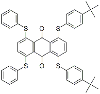 1,4-bis[[4-(1,1-dimethylethyl)phenyl]thio]-5,8-bis(phenylthio)anthraquinone 结构式