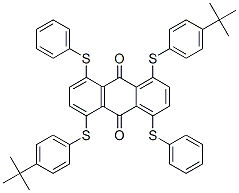 1,5-bis[[4-(1,1-dimethylethyl)phenyl]thio]-4,8-bis(phenylthio)anthraquinone 结构式