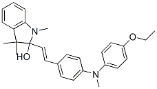 2-[2-[4-[(4-ethoxyphenyl)methylamino]phenyl]vinyl]-2,3-dihydro-1,3,3-trimethyl-1H-indol-2-ol 结构式