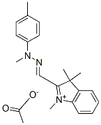 1,3,3-三甲基-2-[[甲基(4-甲苯基)亚肼基]甲基]吲哚翁乙酸盐 结构式