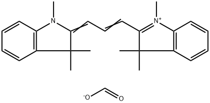 2-[3-(1,3-dihydro-1,3,3-trimethyl-2H-indol-2-ylidene)prop-1-enyl]-1,3,3-trimethyl-3H-indolium formate 结构式