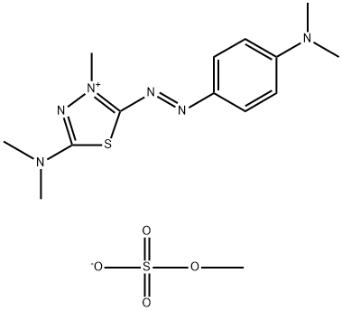 5-(dimethylamino)-2-[[4-(dimethylamino)phenyl]azo]-3-methyl-1,3,4-thiadiazolium methyl sulphate 结构式