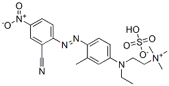 [2-[[4-[(2-cyano-4-nitrophenyl)azo]-3-methylphenyl]ethylamino]ethyl]trimethylammonium hydrogen sulphate 结构式