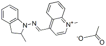 4-[[(2,3-dihydro-2-methyl-1H-indol-1-yl)imino]methyl]-1-methylquinolinium acetate  结构式