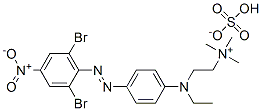 [2-[[4-[(2,6-dibromo-4-nitrophenyl)azo]phenyl]ethylamino]ethyl]trimethylammonium hydrogen sulphate 结构式