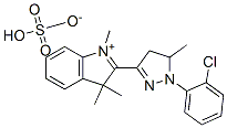 2-[1-(2-chlorophenyl)-4,5-dihydro-5-methyl-1H-pyrazol-3-yl]-1,3,3-trimethyl-3H-indolium hydrogen sulphate  结构式