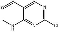 2-氯-4-(甲基氨基)-5-嘧啶甲醛 结构式
