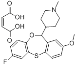 Piperidine, 4-(7-fluoro-2-methoxy-11H-dibenz(b,e)(1,4)oxathiepin-11-yl )-1-methyl-, (Z)-2-butenedioate (1:1) 结构式