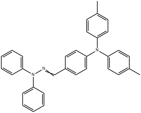 4-二对甲苯胺基苯甲醛-1,1-二苯腙 结构式