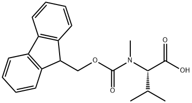 Fmoc-N-甲基-L-缬氨酸 结构式