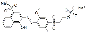 disodium 4-hydroxy-3-[[2-methoxy-5-methyl-4-[[2-(sulphonatooxy)ethyl]sulphonyl]phenyl]azo]naphthalenesulphonate 结构式