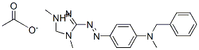 1,4-二甲基-3-[[4-[甲基(苯甲基)氨基]苯基]偶氮基]-1H-1,2,4-三唑乙酸盐 结构式