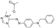1,4-二甲基-5-[[4-[甲基(苯甲基)氨基]苯基]偶氮基]-1H-1,2,4-三唑乙酸盐 结构式