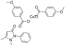 copper, 1,5-dimethyl-2-phenyl-pyrazol-3-one, 4-methoxybenzoate 结构式