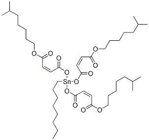 triisooctyl 4,4',4''-[(octylstannylidyne)tris(oxy)]tris[4-oxoisocrotonate] 结构式