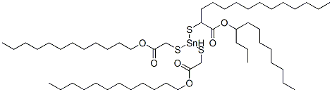 dodecyl 4-dodecyl-4-[[2-(dodecyloxy)-2-oxoethyl]thio]-7-oxo-8-oxa-3,5-dithia-4-stannaicosanoate  结构式