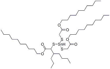 decyl 4-[[2-(decyloxy)-2-oxoethyl]thio]-4-octyl-7-oxo-8-oxa-3,5-dithia-4-stannaoctadecanoate 结构式