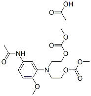 7-(5-acetamido-2-methoxyphenyl)-10-(methoxycarbonyl)-3-oxo-2,4,10-trioxa-7-azadecane monoacetate 结构式