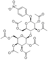 (4-硝基苯基)-Β-乳糖苷七乙酸酯 结构式