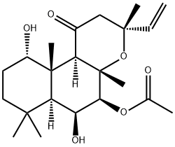 7BETA-ACETOXY-1ALPHA,6BETA-DIHYDROXY-8,13-EPOXY-LABD-14-EN-11-ONE 结构式