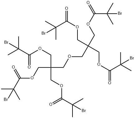 二季戊四醇六(2-溴代异丁酸酯) 结构式