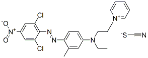 1-[2-[[4-[(2,6-dichloro-4-nitrophenyl)azo]-m-tolyl]ethylamino]ethyl]pyridinium thiocyanate 结构式