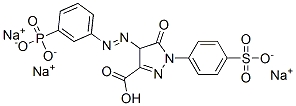 trisodium hydrogen 4,5-dihydro-5-oxo-4-[(3-phosphonatophenyl)azo]-1-(4-sulphonatophenyl)-1H-pyrazole-3-carboxylate 结构式