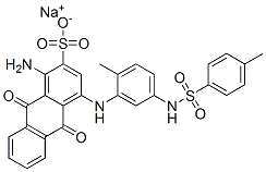 2-蒽磺酸1-氨基-9,10-二氢-4-[[2-甲基-5-[[(4-甲基苯基)磺酰基]氨基]苯基]氨基]-9,10-二氧代-单钠盐 结构式