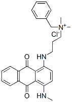 benzyl[3-[[9,10-dihydro-4-(methylamino)-9,10-dioxo-1-anthryl]amino]propyl]dimethylammonium chloride 结构式