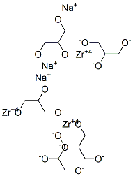 propane-1,2,3-triol, sodium zirconium salt 结构式