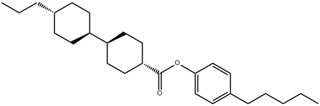 反,反-4'-丙基-1,1'-联二环己基-4-甲酸-4-戊基苯酯 结构式