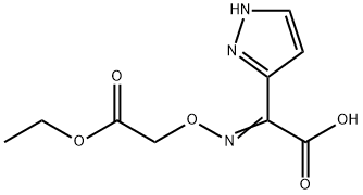 Α-[(2-乙氧基-2-氧乙氧基)亚氨基]-3-吡唑乙酸,顺反异构体混合物 结构式