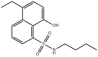 N-butyl-5-ethyl-8-hydroxynaphthalene-1-sulphonamide 结构式