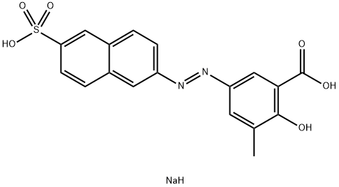 disodium 3-methyl-5-[(6-sulphonato-2-naphthyl)azo]salicylate 结构式