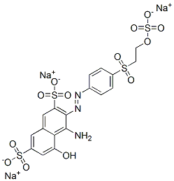 trisodium 4-amino-5-hydroxy-3-[[4-[[2-(sulphonatooxy)ethyl]sulphonyl]phenyl]azo]naphthalene-2,7-disulphonate 结构式