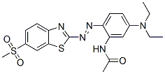 N-[5-(diethylamino)-2-[[6-(methylsulphonyl)-2-benzothiazolyl]azo]phenyl]acetamide 结构式