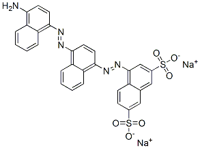 4-[[4-[(4-amino-1-naphthyl)azo]-1-naphthyl]azo]naphthalene-2,7-disulphonic acid, sodium salt  结构式