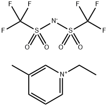 1-乙基-3-甲基吡啶二(三氟甲基磺酰)亚胺 结构式