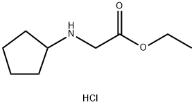 N-CYCLOPENTYL-AMINO-ACETIC ACID ETHYL ESTER HCL 结构式