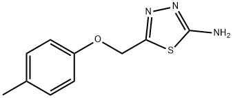 2-氨基-5-(4-甲基苯氧基甲基)-1,3,4-噻二唑 结构式