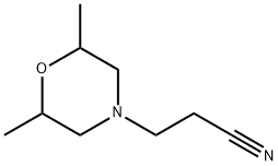 3-(2,6-顺式2,6-二甲基吗啉-4-基)丙腈 结构式
