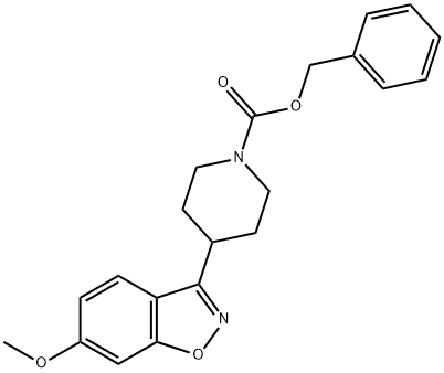 6-Methoxy-3-[4-(N-benzyloxycarbonyl)piperidinyl]-1,2-benzisoxazole 结构式