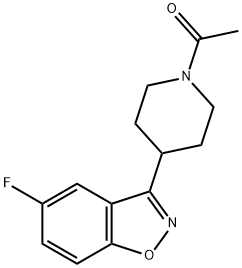 3-(1-乙酰基-4-哌啶基)-5-氟-1,2-苯异恶唑 结构式